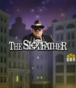 Enter the shadowy realm of The Slotfather game by Betsoft, showcasing a dominant mafia boss posed against a mysterious cityscape. This graphic captures the dramatic ambience of the mob life, with the boss dressed in a traditional black suit and hat. Ideal for lovers of gangster-themed games, offering a thrilling adventure. 