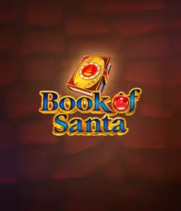 Celebrate the joyous spirit with the Book of Santa game by Endorphina, showcasing an elegant golden book decorated with Santa's iconic seal. This graphic evokes the warmth and excitement of Christmas, set against a softly glowing red background. Great for holiday season gaming, offering a captivating adventure. 