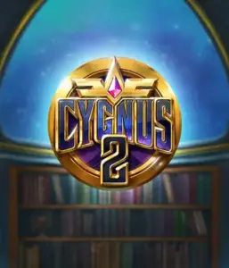 Experience the enchanting visuals of Cygnus 2 Slot by ELK Studios, featuring a luxurious logo with a bright color scheme. Positioned against a mystical library setting, this image captures the spirit of adventure and mystery. 